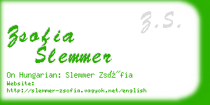 zsofia slemmer business card